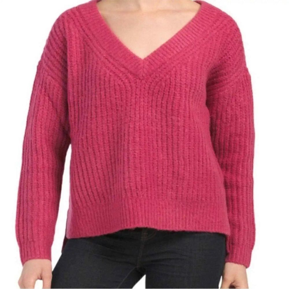 Lucky Brand Chunky Knit Sweater Mauve Pink Size Large